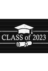 DTF Print-320* 12secs Cold Peel- Class of 2023 (White)