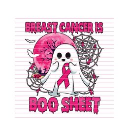 DTF Print-320* 12secs Cold Peel-Breast Cancer Boo Sheet (Youth)