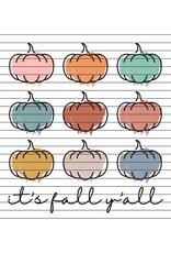 DTF Print-320* 12secs Cold Peel-Fall Y'all Pastel Pumpkins