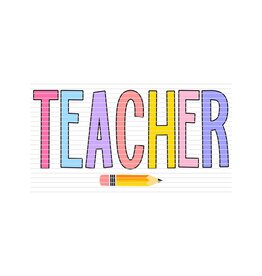 DTF Print-320*12sec-Colorful Teacher Pencil
