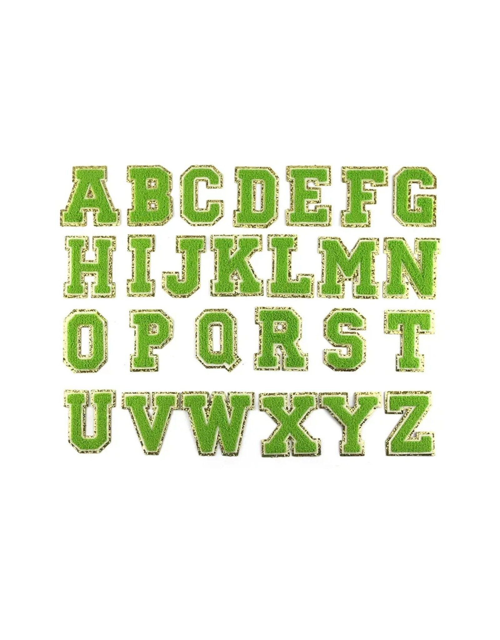 Chenille Iron-On Letters (LIME)