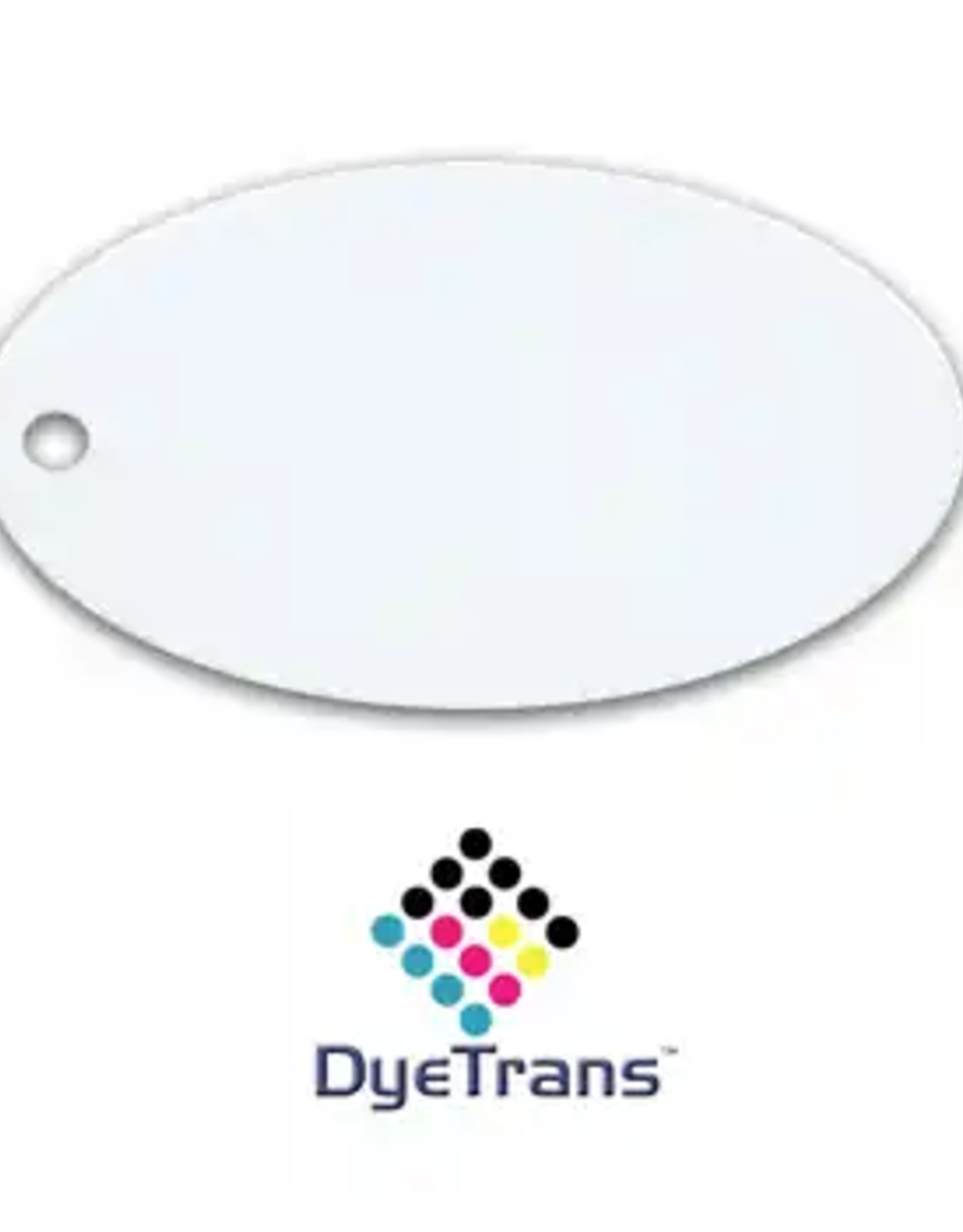 Sublimation Oval Aluminum Key Tag (1.375" x 2.5")