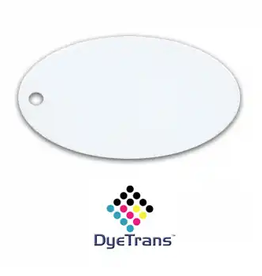 Sublimation Oval Aluminum Key Tag (1.375" x 2.5")