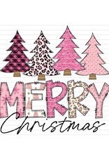 DTF Christmas Prints-320*12sec-Cold Peel Pink Merry (Youth)