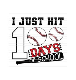 DTF Print-320*12sec-Cold Peel-100 Days Baseball (Youth)