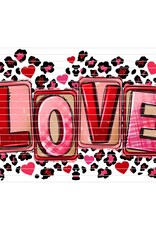 DTF Print 320* 12Sec COLD PEEL Love Leopard(Adult)