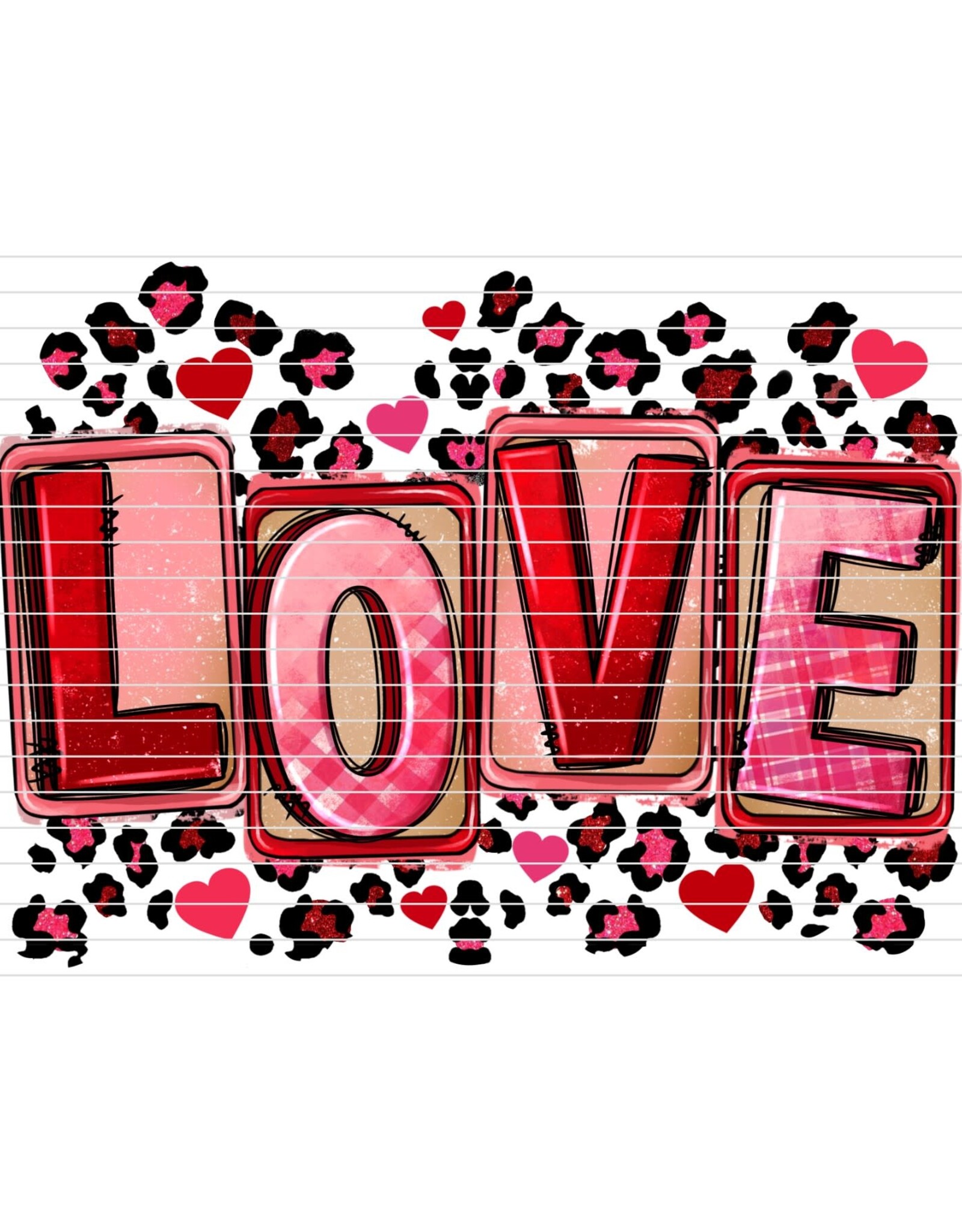 DTF Print 320* 12Sec COLD PEEL Love Leopard(Adult)