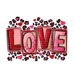 DTF Print 320* 12Sec COLD PEEL Love Leopard(Adult)