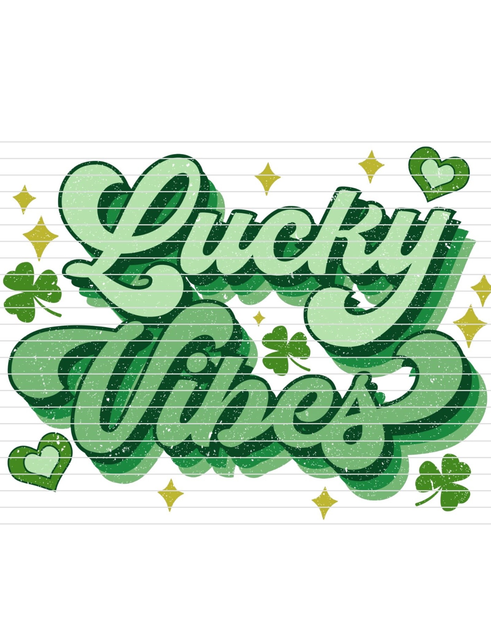 DTF Print-320* 12secs Cold Peel- Lucky Vibes (Infant)