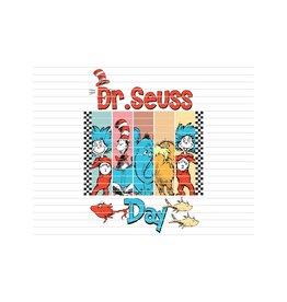 DTF Print-320* 12secs Cold Peel- Dr. Seuss Friends (Toddler)