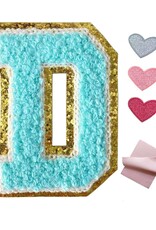 Chenille Iron-On Letters (Light Blue)