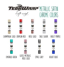 Teckwrap Roll-Metallic Satin Chrome-(12x12)