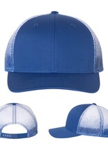 Richardson Printed Mesh Trucker Cap Royal/White