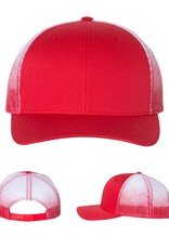 Richardson Printed Mesh Trucker Cap Red/White