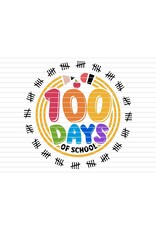 DTF Print 320* 12Sec COLD PEEL 100 Days Tally Marks (Youth)