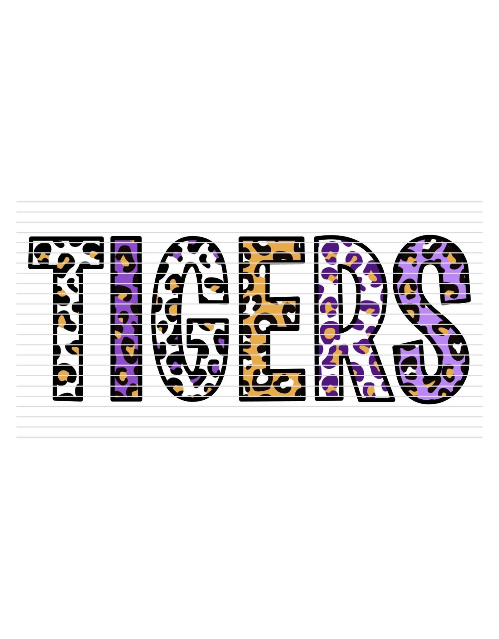 DTF Print-320* 12secs Cold Peel-Tigers Multi-Colored Leopard