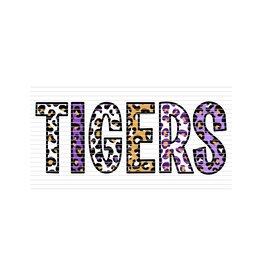 DTF Print-320* 12secs Cold Peel-Tigers Multi-Colored Leopard