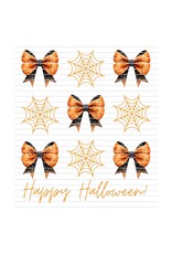 DTF Print-320* 12secs Cold Peel- Happy Halloween Bow/Web (Adult)