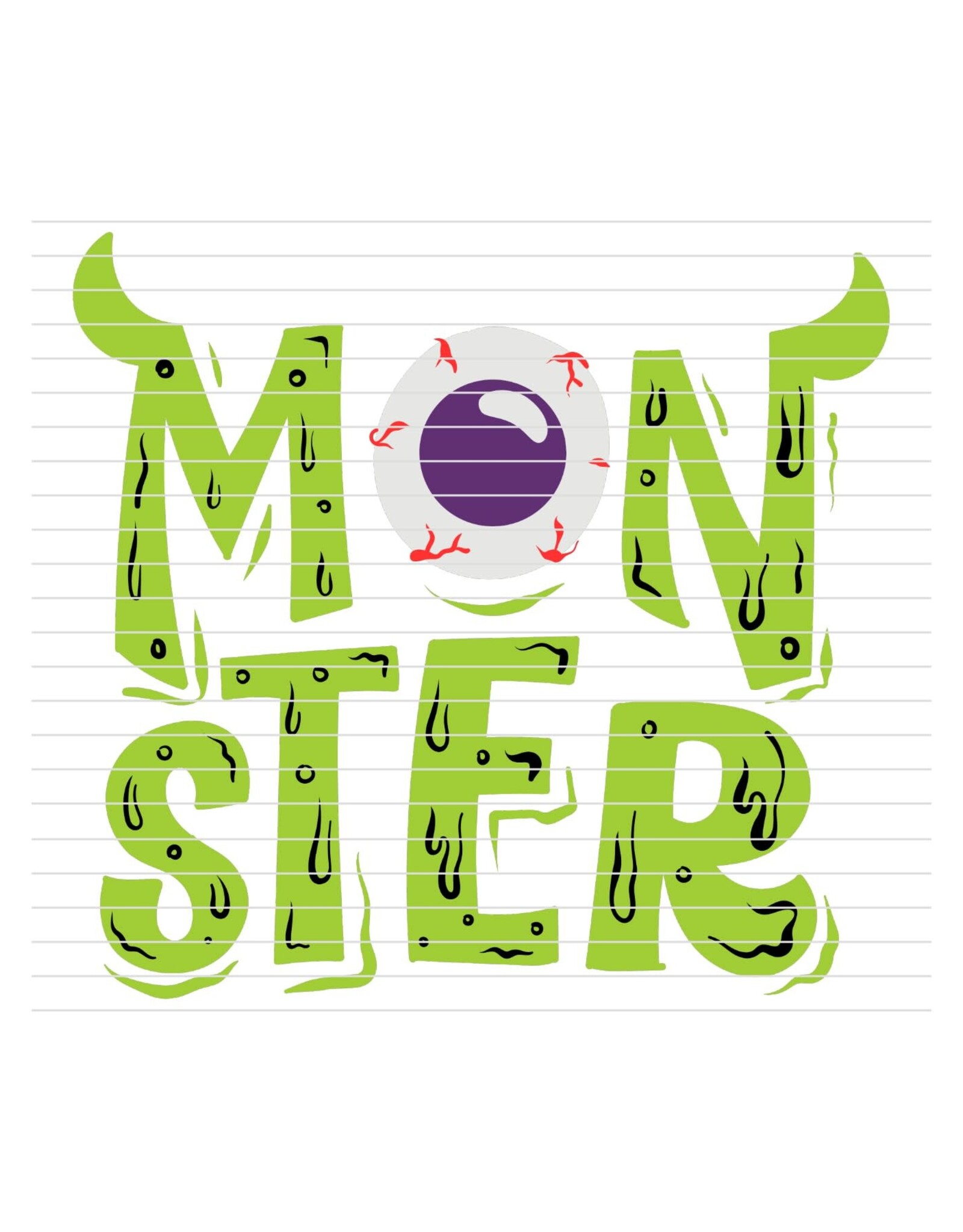 DTF Print-320* 12secs Cold Peel- Monster Eyeball (Toddler)