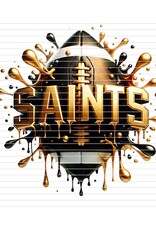 DTF Print-320* 12secs Cold Peel- Saints Football