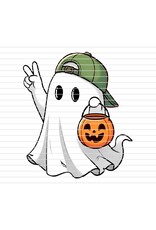 DTF Print-320* 12secs Cold Peel- Peace Boy Ghost (7x8")