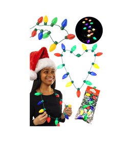 Christmas String Lights LED Light-Up Bulb Necklace