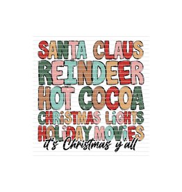 DTF Christmas Prints-320*12sec-Cold Peel Santa Claus Its Christmas Ya'll Youth
