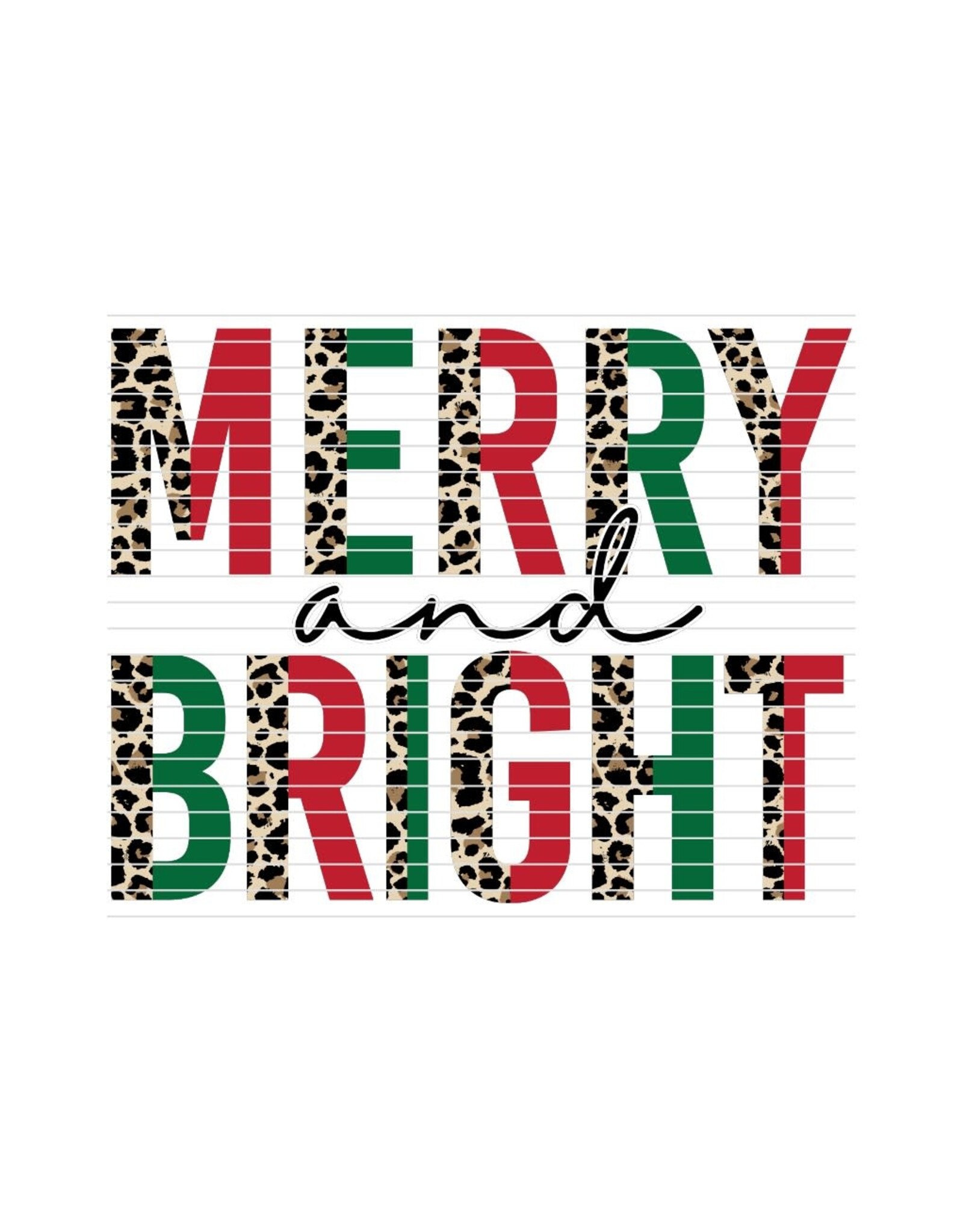 DTF Christmas Prints-320*12sec-Cold Peel-Merry & Bright Leopard Adult