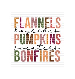 DTF Print-320* 12secs Cold Peel-Flannels/Bonfires