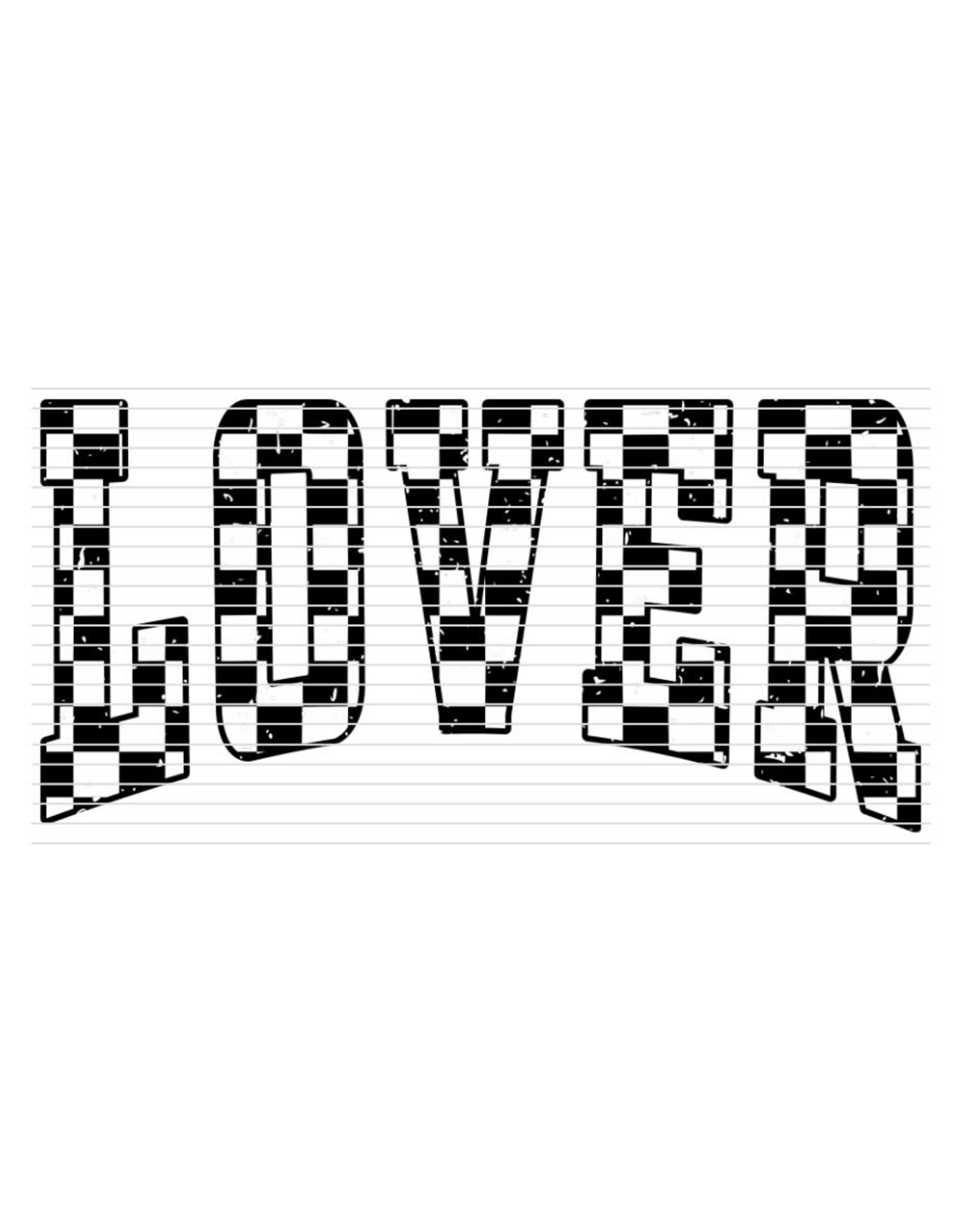 DTF Print-320* 12secs Cold Peel-LOVER Checkered (Adult) VD20