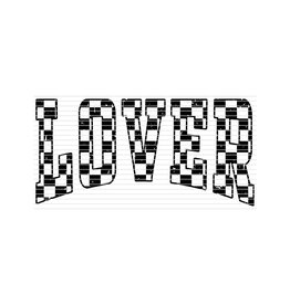DTF Print-320* 12secs Cold Peel-LOVER Checkered (Adult) VD20