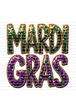 DTF Print-320*12sec-Cold Peel-Mardi Gras Faux Sequin (Youth)