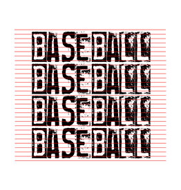 DTF Print-320*12sec-Cold Peel-Baseball Stamp Repeat (Youth)