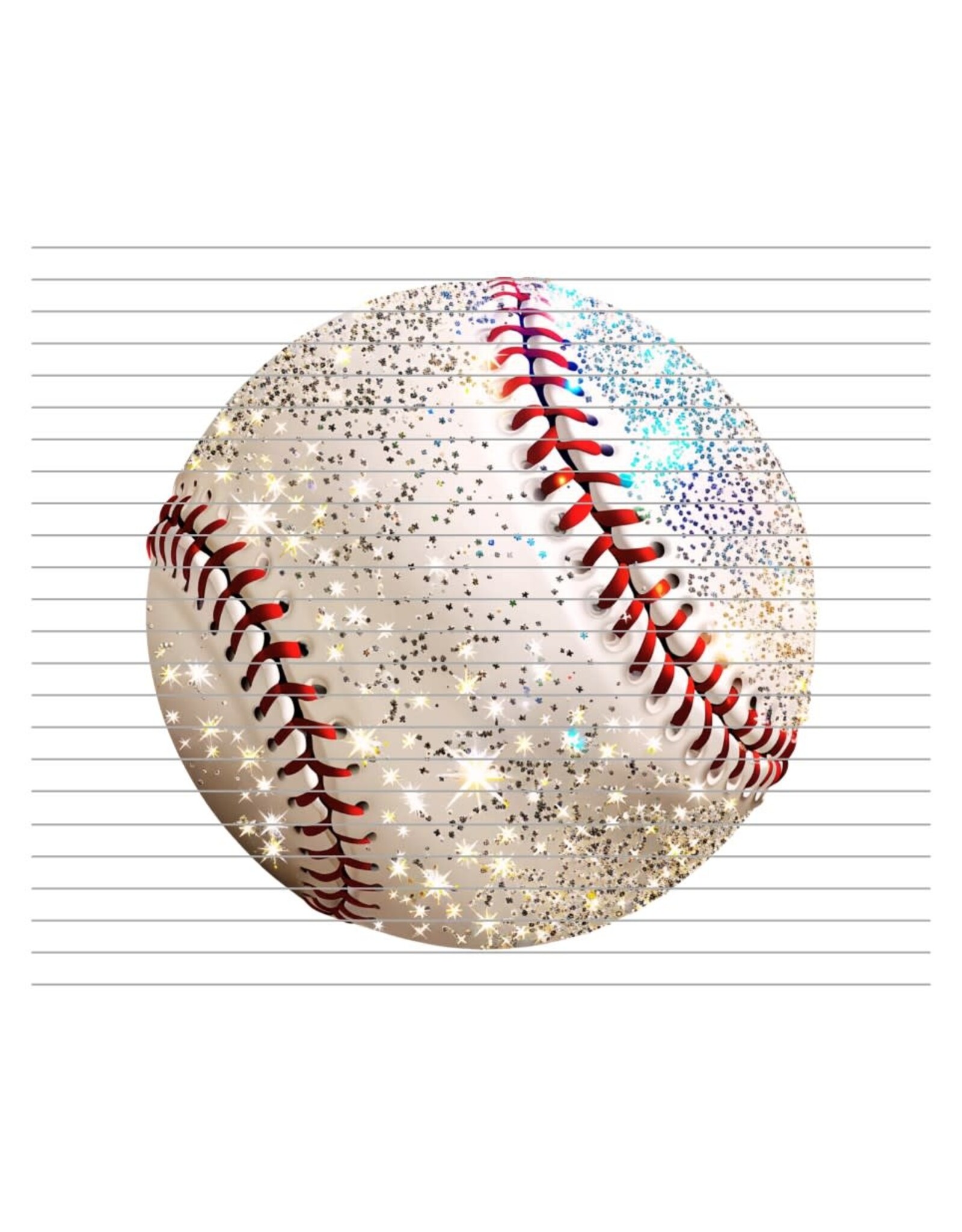 DTF Print-320*12sec-Cold Peel-Faux Glitter Baseball (Adult)