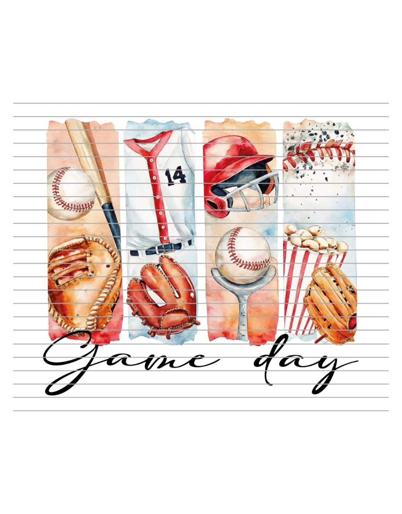 DTF Print-320*12sec-Cold Peel-Game Day Brush Stroke (Adult)