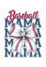 DTF Print-320*12sec-Cold Peel-Baseball Mama Bow (Adult)