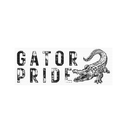 DTF Print-320* 12secs Cold Peel- Gator Pride Distressed (Black)