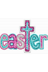 DTF Print-320* 12secs Cold Peel- Easter Faux Sequin