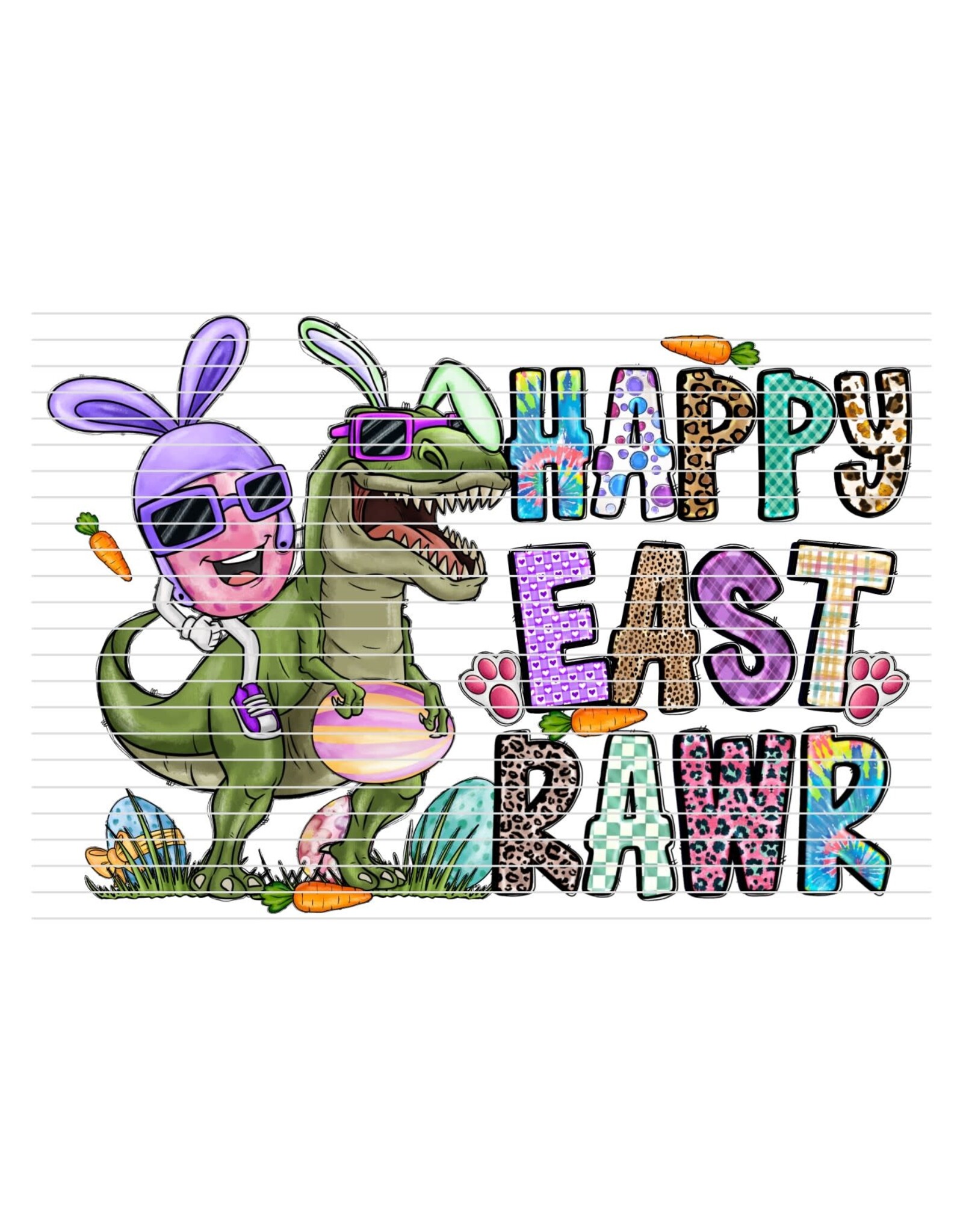 DTF Print 320* 12Sec COLD PEEL- Happy Eastrawr (Infant/Toddler)