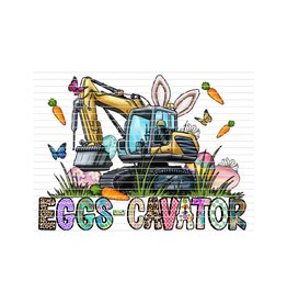 DTF Print 320* 12Sec COLD PEEL- Eggs-Cavator (Toddler)