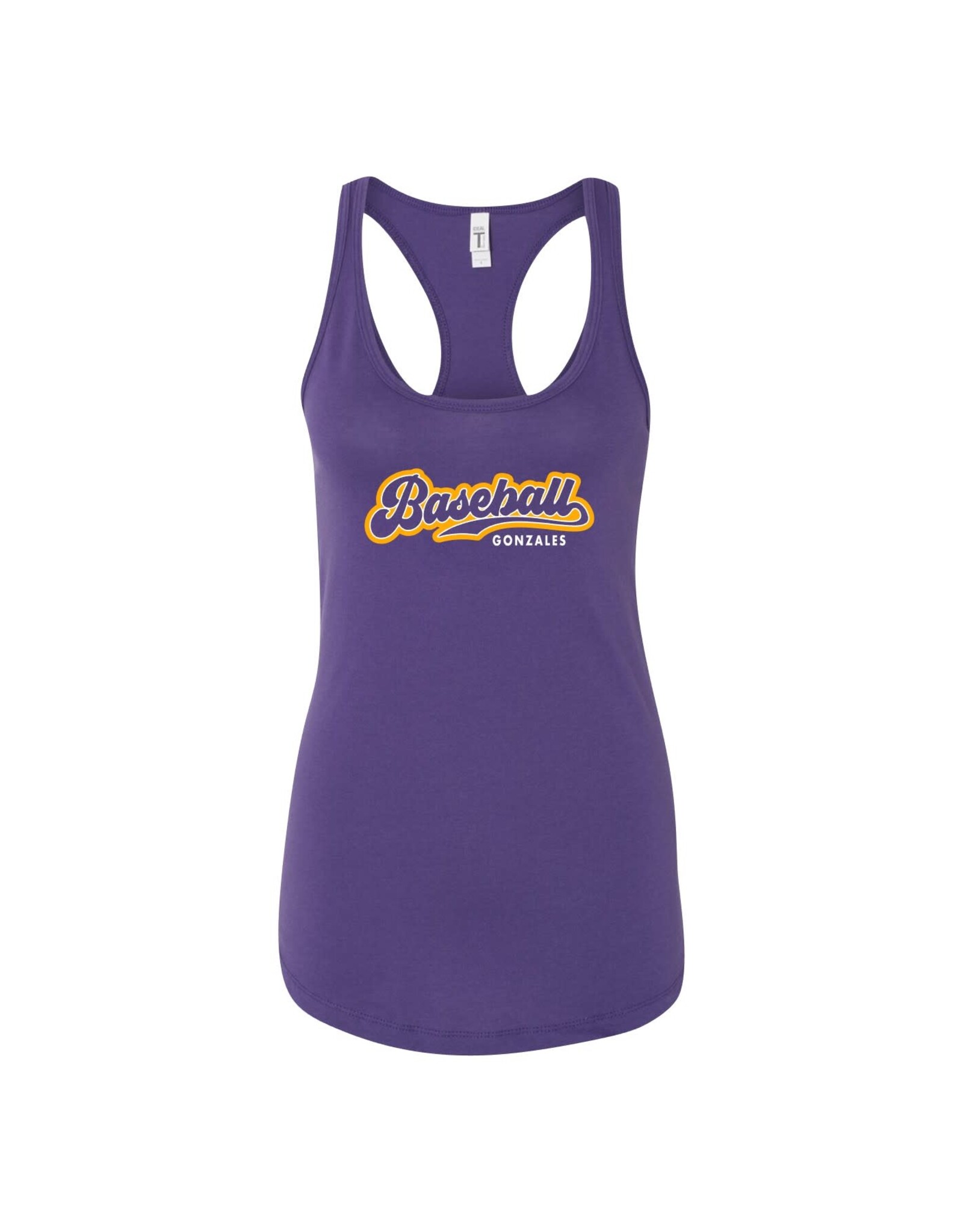 Baseball Gonzales Women's Purple Ideal Racerback Tank