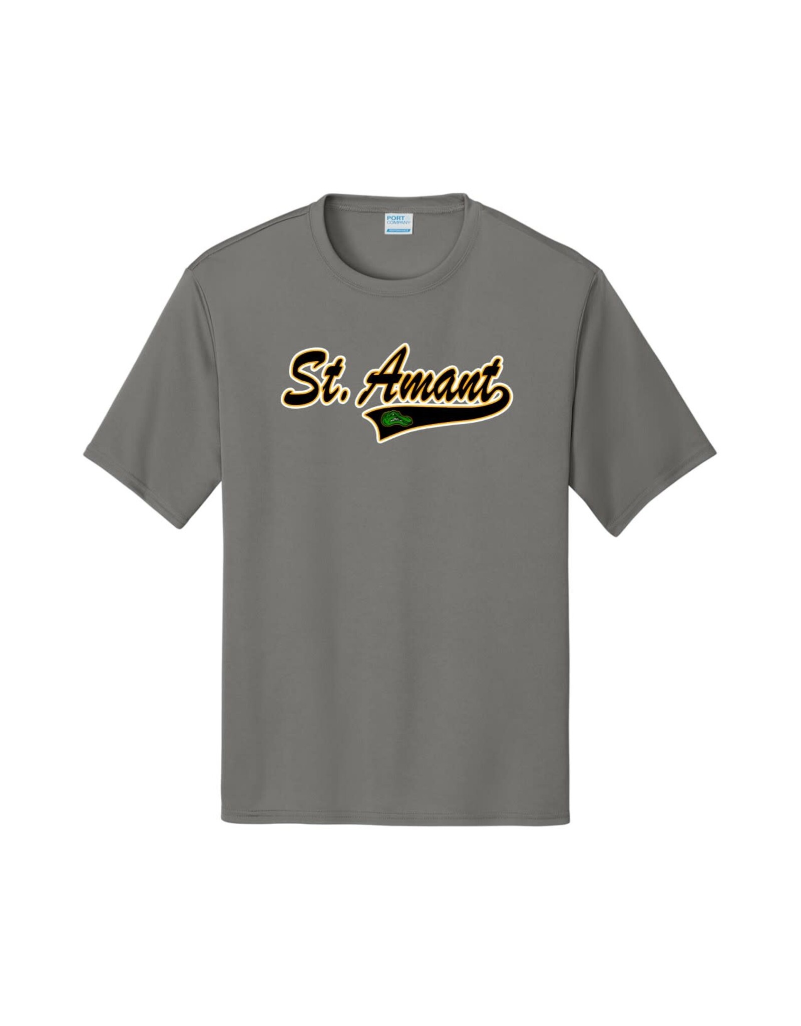 St. Amant Swoosh Grey Concrete Drifit Tee