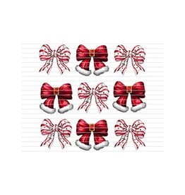 DTF Print-320* 12secs Cold Peel- Christmas Bow Coquette (Youth)