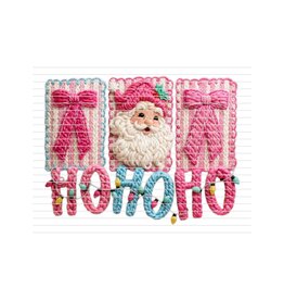 DTF Print-320* 12secs Cold Peel- Ho Ho Ho Faux Yarn (Adult)
