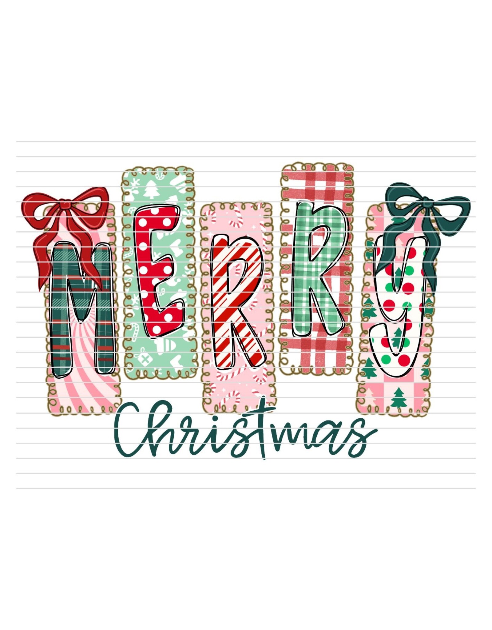 DTF Print-320* 12secs Cold Peel- Merry Whimsical Frame (Adult)