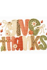 DTF Print-320* 12secs Cold Peel- Give Thanks Fall Faux Yarn (Adult)