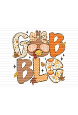 DTF Print-320* 12secs Cold Peel- Gobble Girl (Toddler/Youth) 7x7