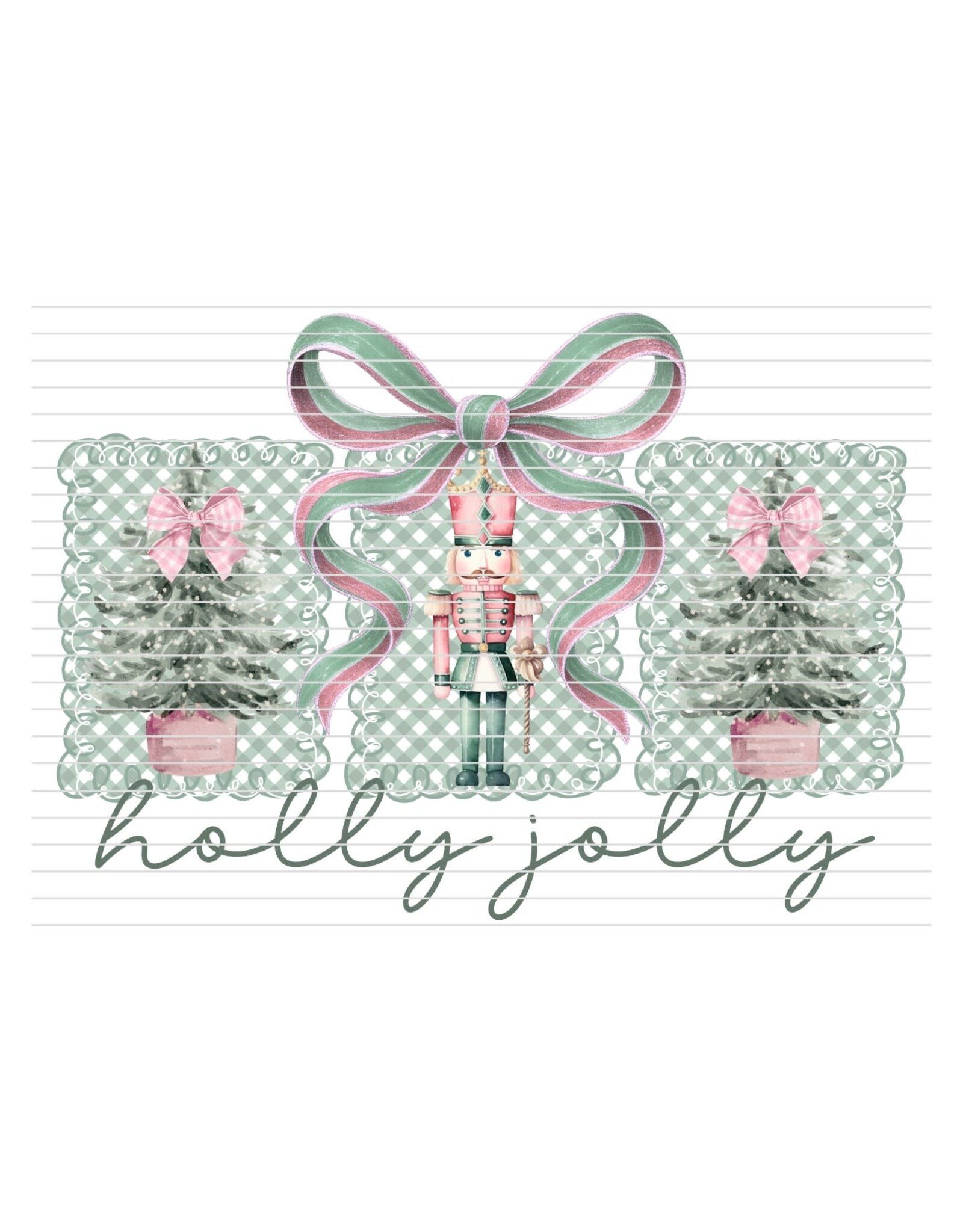 DTF Print-320* 12secs Cold Peel-Holly Jolly Nutcracker (Adult)