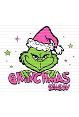 DTF Christmas Prints-320*12sec-Cold Peel Grinchmas Season Pink Youth