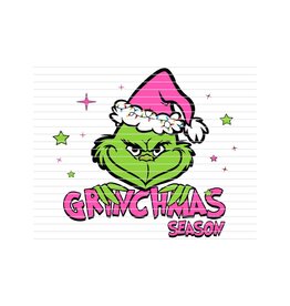 DTF Christmas Prints-320*12sec-Cold Peel Grinchmas Season Pink Youth